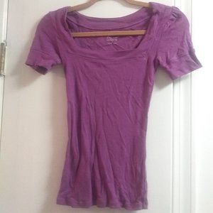 Express purple sexy basic tee